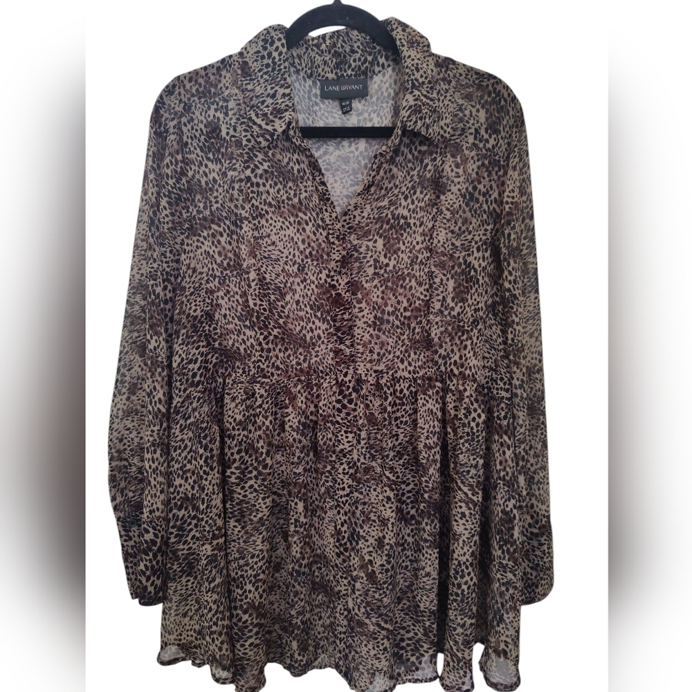 Lane Bryant Animal Print Blouse Size 18/20.